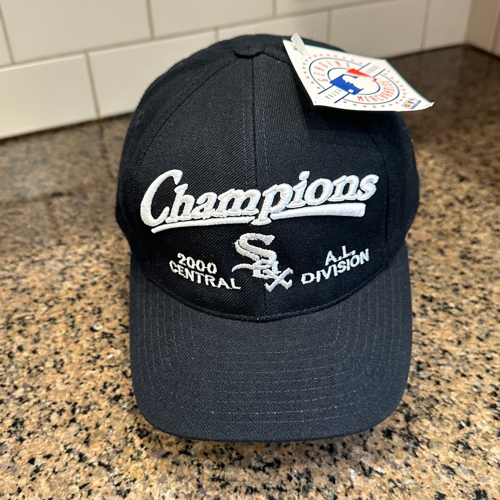Vtg Chicago White Sox Puma Hat 2000 AL Central Champions Snapback Deadstock New